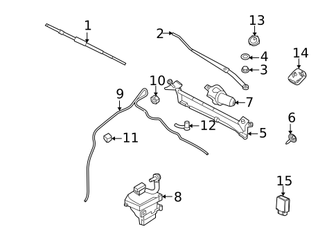 Wiper & Washer Components for 2011 Mercury Milan #0
