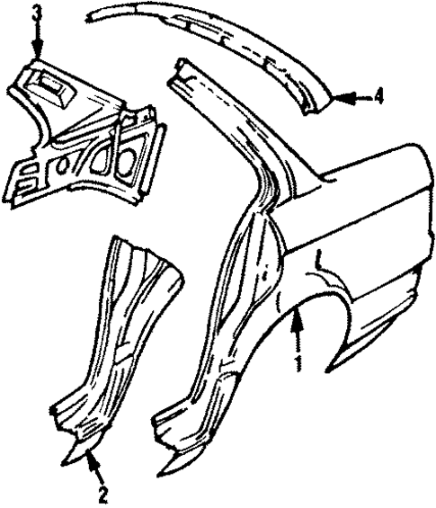 Quarter Panel for 1987 BMW 325e #1