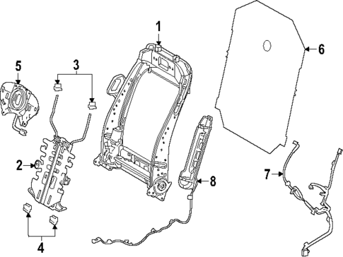 Driver Seat Components for 2022 Lexus ES250 #3
