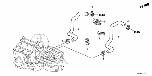Water Hose for 2014 Acura TL #0