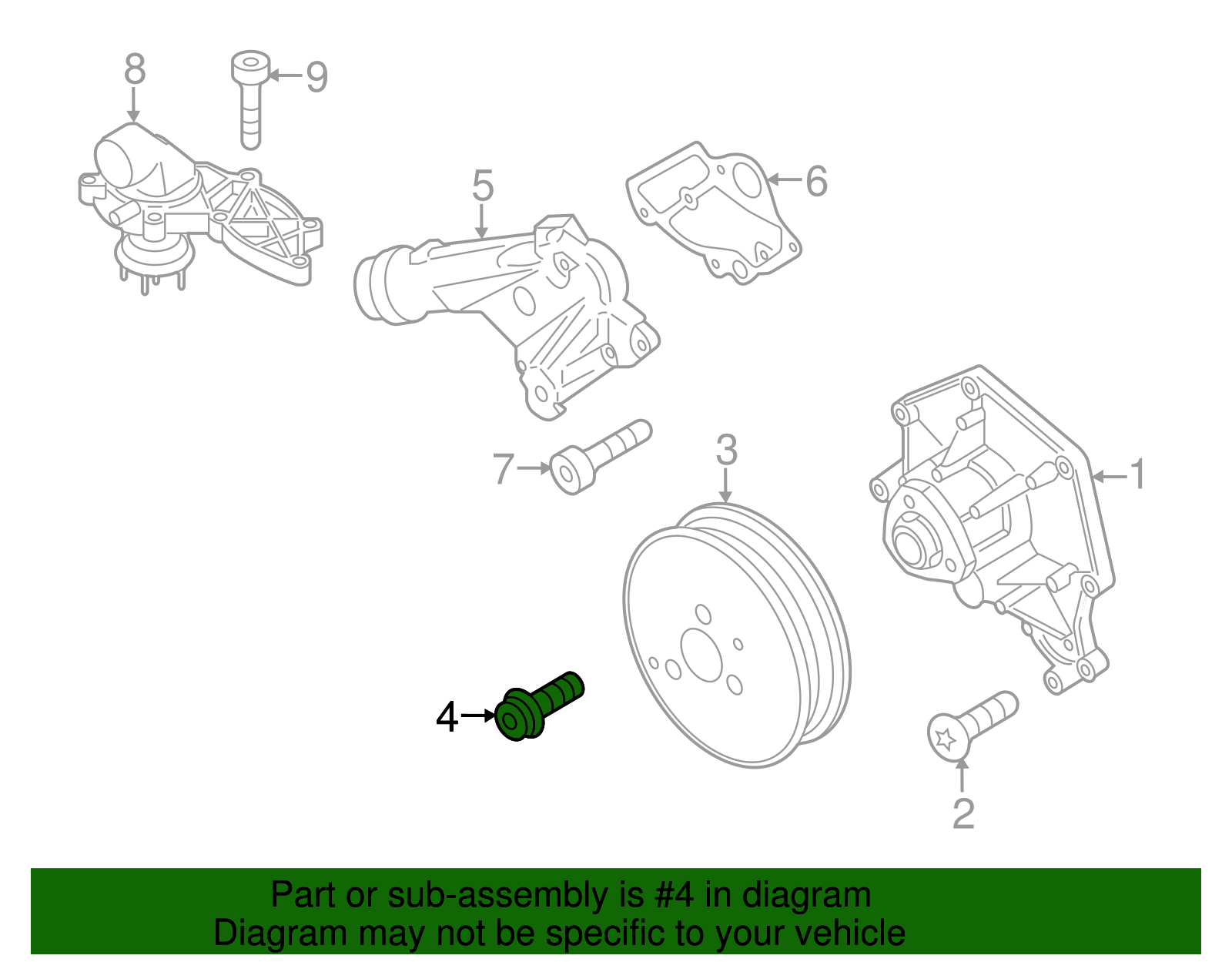 Pulley Bolt - Porsche (N-910-522-01)