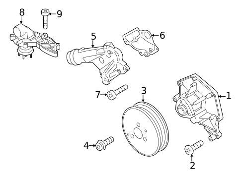 Water Pump for 2017 Porsche Cayenne #2