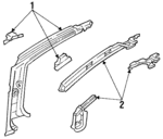 20635256 - Body: Hinge Pillar for Buick: Somerset, Somerset Regal | Oldsmobile: Calais | Pontiac: Grand Am Image