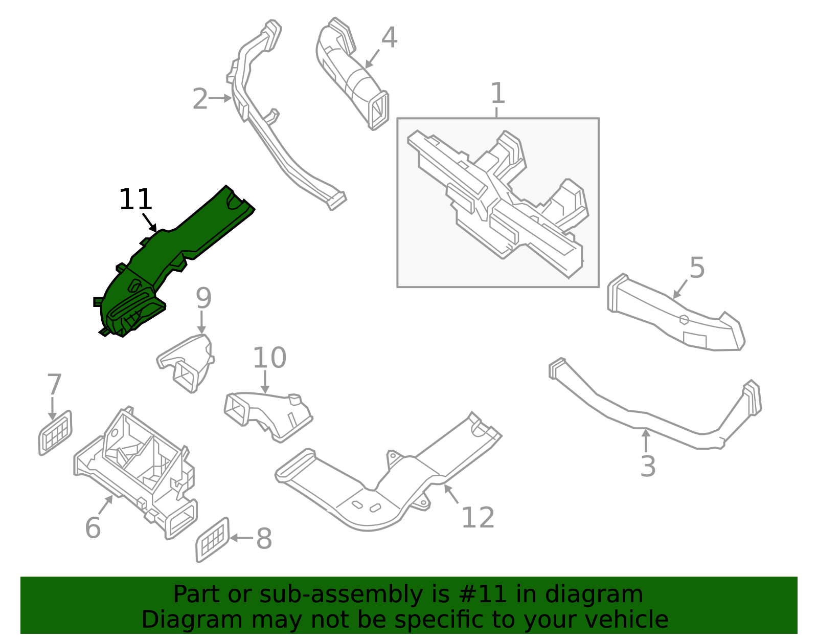 2005-2026 Nissan Instrument Panel Air Duct 27832-EA000 | OEM Parts Online