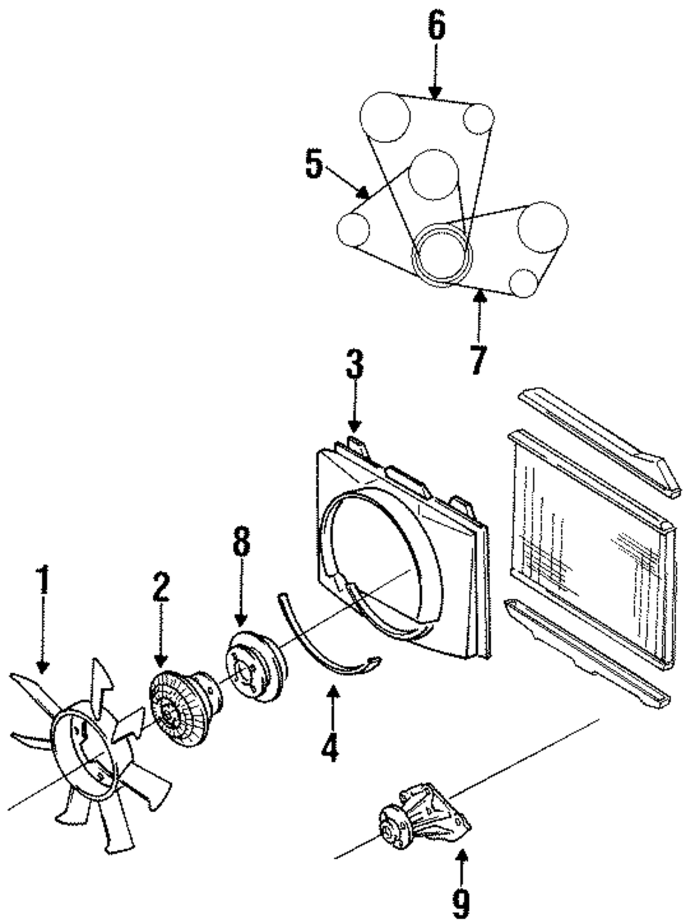 1990-1993 Nissan D21 Alternator Belt 02117-93013 | Parts for Nissans