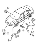 4764676AB - Electrical: Anti-lock Brakes Sensor, Right Front for Mopar Image