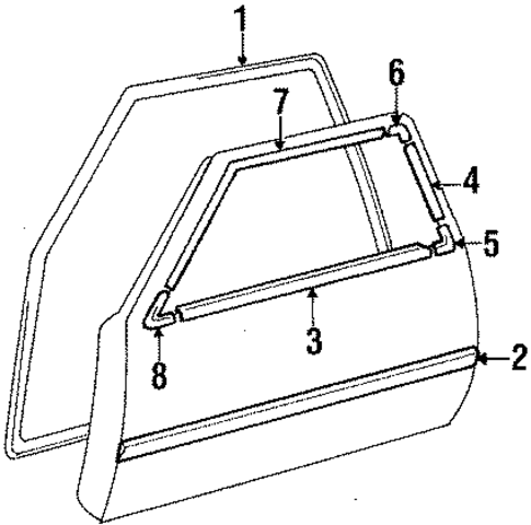 Door & Components for 1986 Toyota Corolla #0