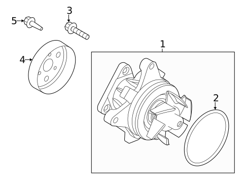 Water Pump for 2012 Land Rover Range Rover Evoque #0