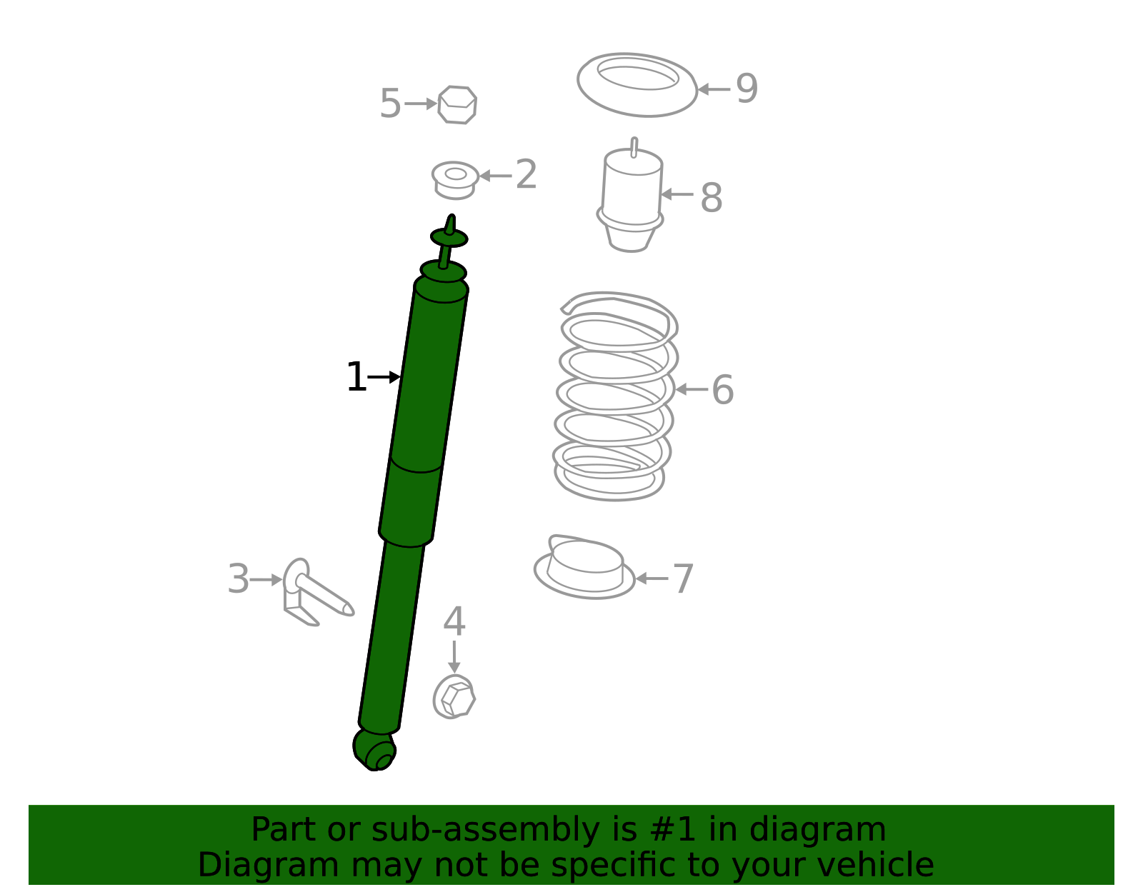 2011-2015 Ford Suspension Shock Absorber CT4Z-18125-A | OEM Parts