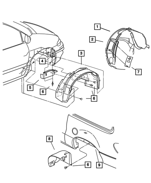 Front Fenders for 2003 Dodge Caravan #1
