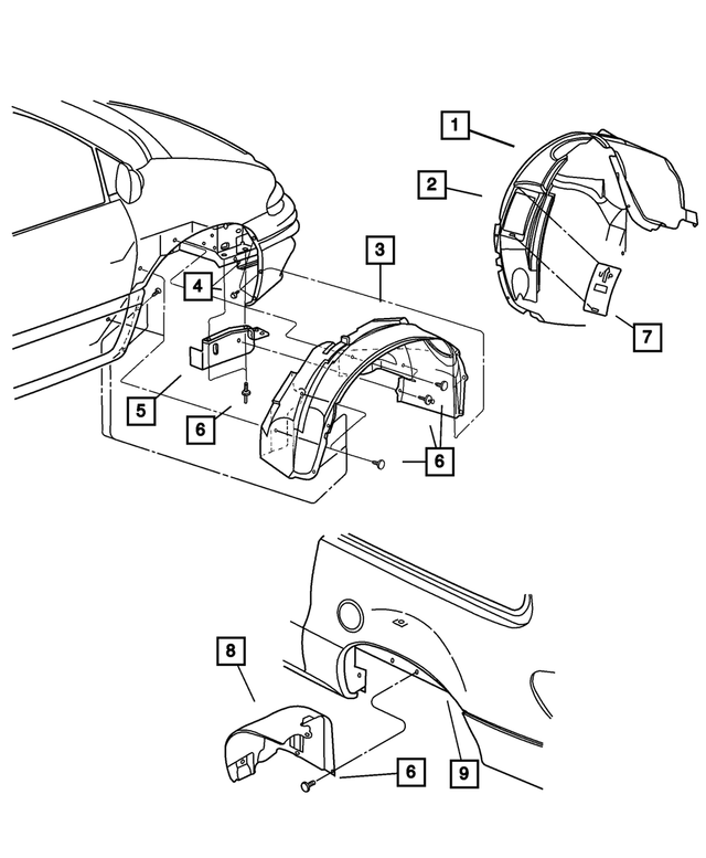 « 5028439AA – Interior Trim : Passage De Roue Insonorisant, Côté Gauche, Arrière pour Mopar Image »