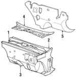 5256101 - Body: Support Panel for Chrysler: Imperial, LeBaron, New Yorker | Dodge: Caravan, Dynasty, Lancer, Mini Ram Image