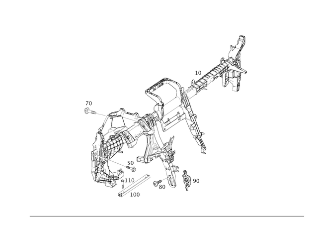 2136808407 - Front-End Assembly, Front Panel: Crossmember for Mercedes-Benz: AMG GT 43, AMG GT 53, AMG GT 63, AMG GT 63 S, AMG GT 63 S E Performance, CLS450, CLS53 AMG, E300, E350, E43 AMG, E53 AMG, E63 AMG S Image image
