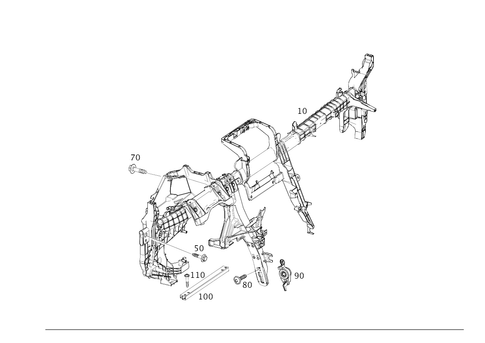 Crossmember Under Instrument Panel for 1999 Mercedes-Benz E300 #0