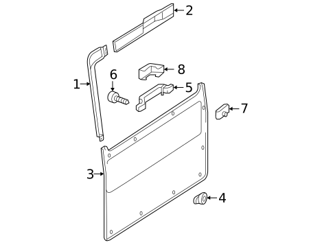 Interior Trim - Back Door for 2010 Mercedes-Benz G550 #0