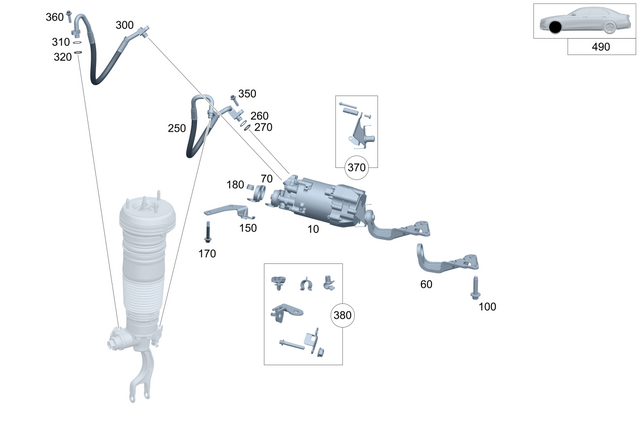 2233200700 - : Oil High-Pressure Line for Mercedes-Benz Image