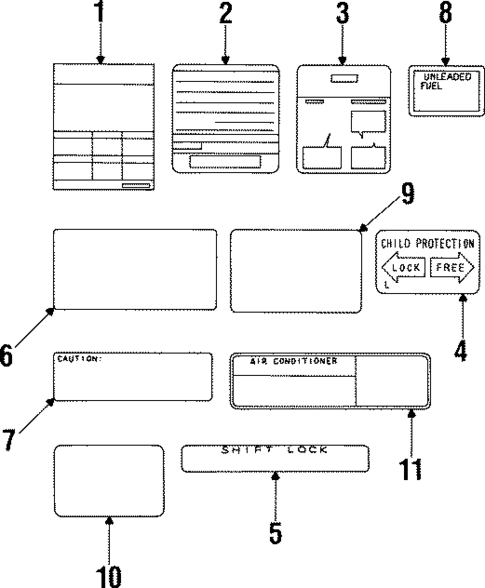 Labels for 2003 Mitsubishi Diamante #0