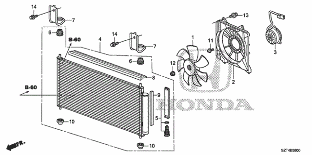A/C Condenser for 2012 Honda CR-Z #0