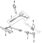 thumbnail image 2 of PartsW Steering Tie Rod Kit – Inner & Outer Set For Ford E-250 E-350 E-450 Super Duty 1992-2007, 4pc Front Left Right 2 of 2
