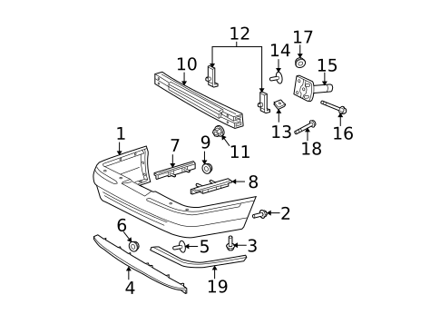 Bumper & Components - Rear for 2005 Mercury Grand Marquis #0