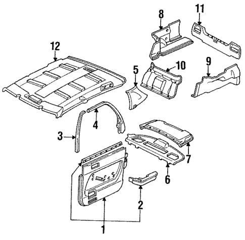 Interior Trim for 1993 Acura Legend #1