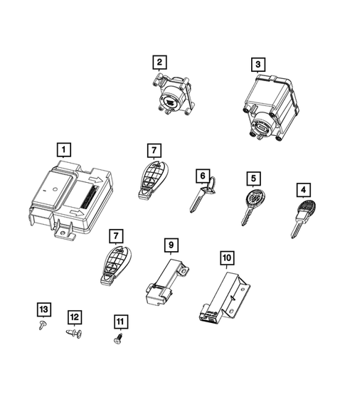 Keys, Modules and Engine Controllers for 2020 Ram 1500 Classic #1