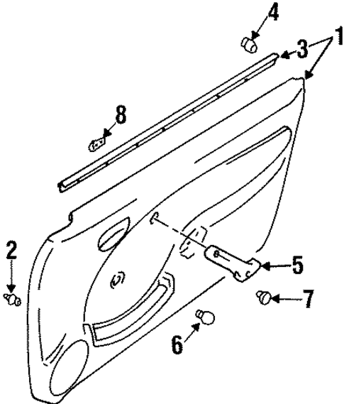 Interior Trim - Door for 1999 Suzuki Swift #0