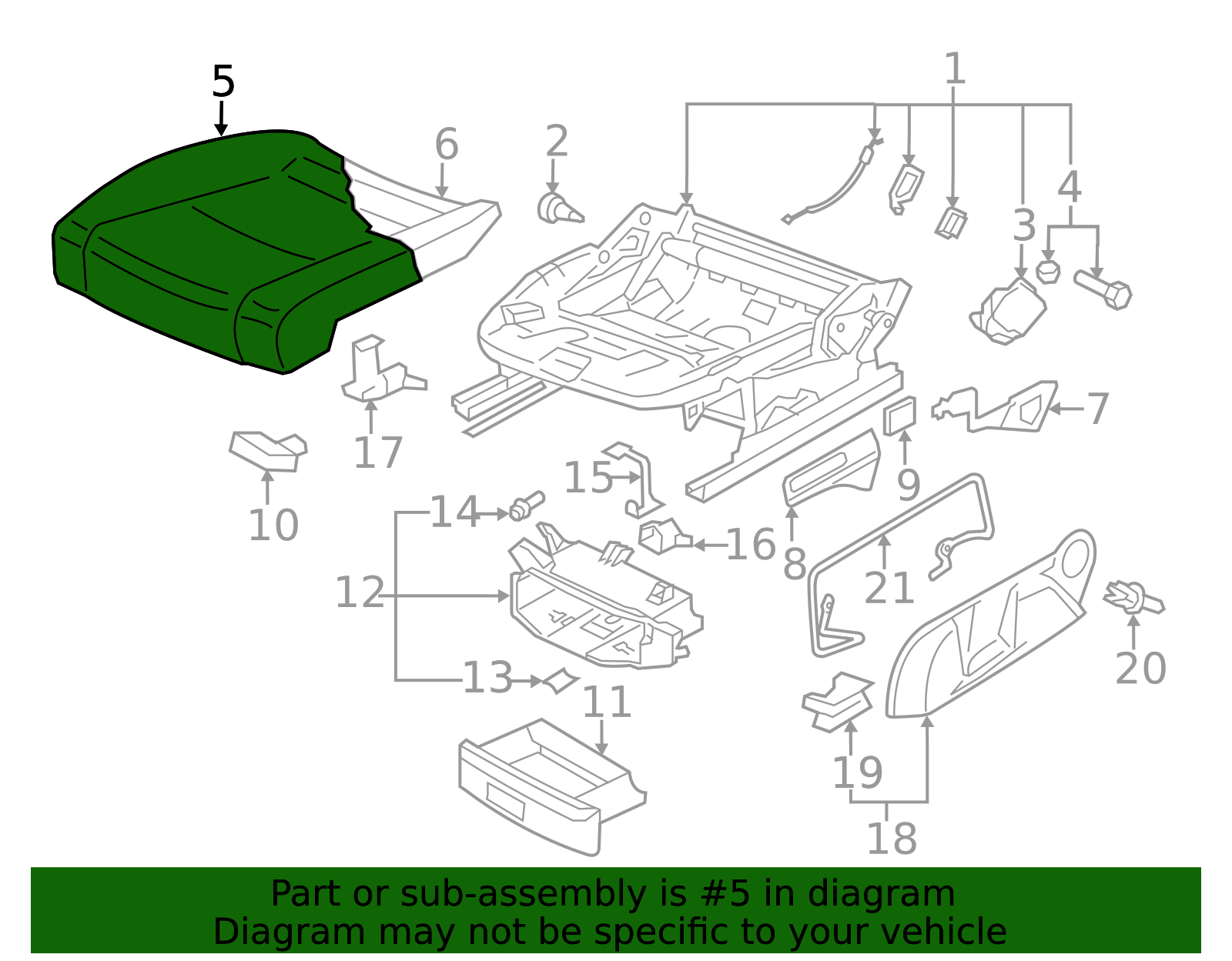 2011-2014 Volkswagen Jetta Seat Cover 1K9-881-405-L-YDD | OEM Parts Online