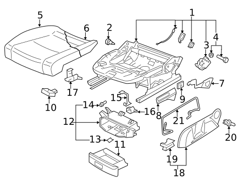 Rear Seat Components for 2012 Volkswagen Jetta #3