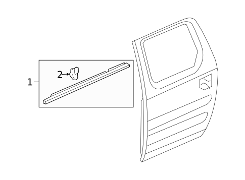 Exterior Trim - Rear Door for 2007 Honda Ridgeline #0