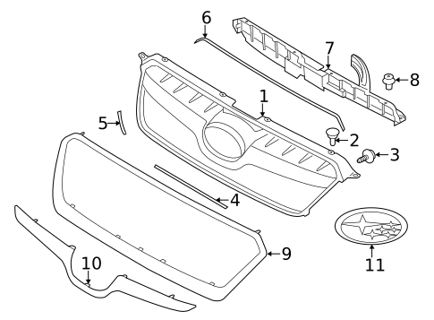 Grille & Components for 2014 Subaru XV Crosstrek #0