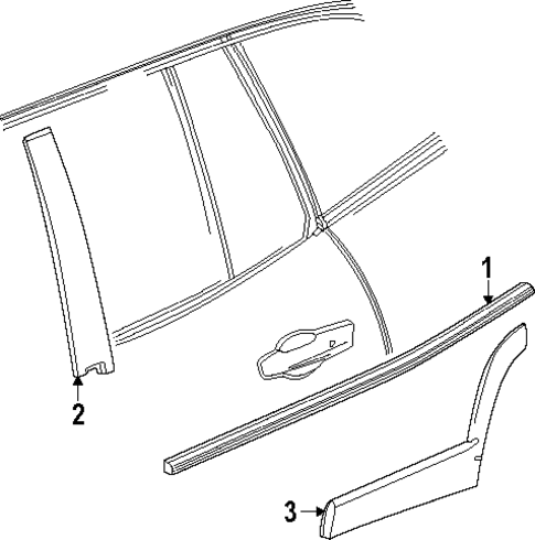 Exterior Trim - Rear Door for 2025 GMC Terrain #0