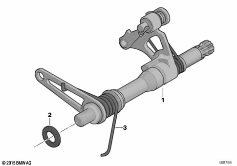 Inside Shift-Control Components for 1995 BMW-Motorrad R 1100 GS #1