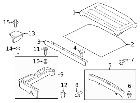 Interior Trim - Rear Body for 2025 Mitsubishi Outlander Sport #8