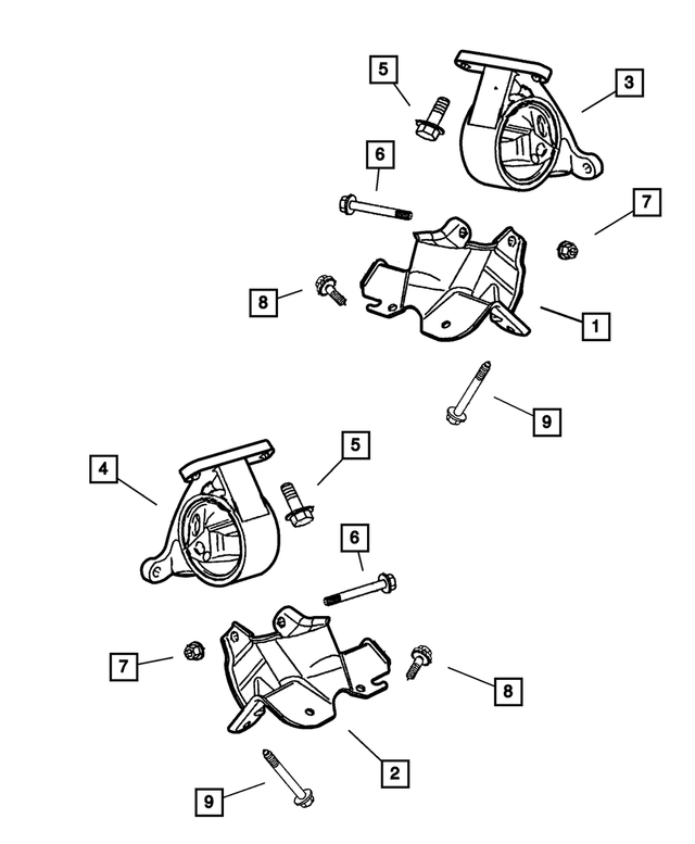 52058930AB - : Engine Mount Bracket, Right for Mopar Image
