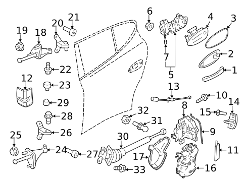 Lock & Hardware for 2016 Porsche Panamera #2