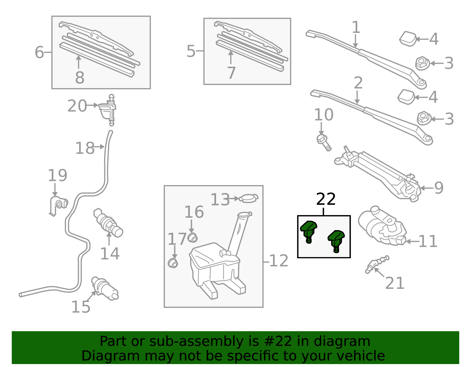 Genuine Toyota Washer Nozzle – 85381-35040 – OEM Japan