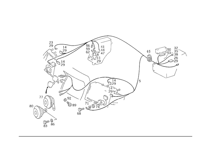 1245400932 - : Electric Cable for Mercedes-Benz Image
