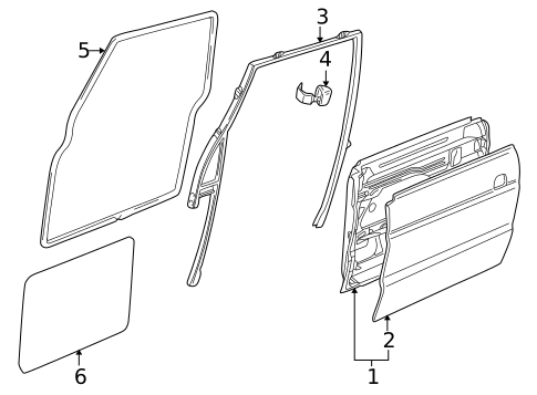 Door & Components for 2000 Land Rover Discovery #0