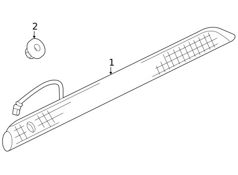 High Mounted Stop Lamp for 2004 Mitsubishi Endeavor #0