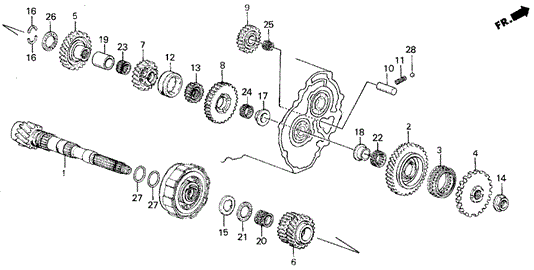 AT Countershaft for 1989 Acura Integra #0