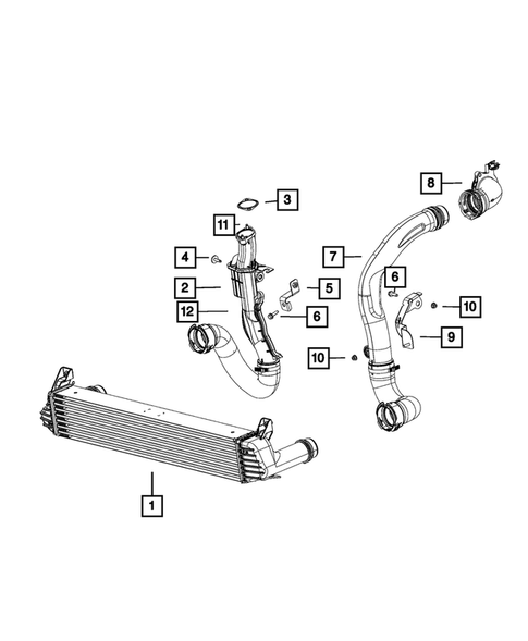 Radiator and Related Parts; Charge Air Cooler for 2018 Jeep Cherokee #5