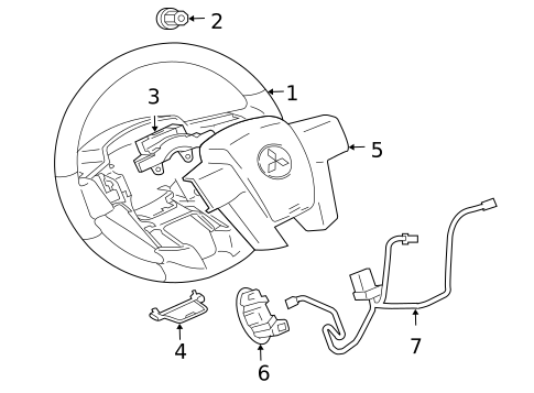 Steering Wheel & Trim for 2010 Mitsubishi Endeavor #0