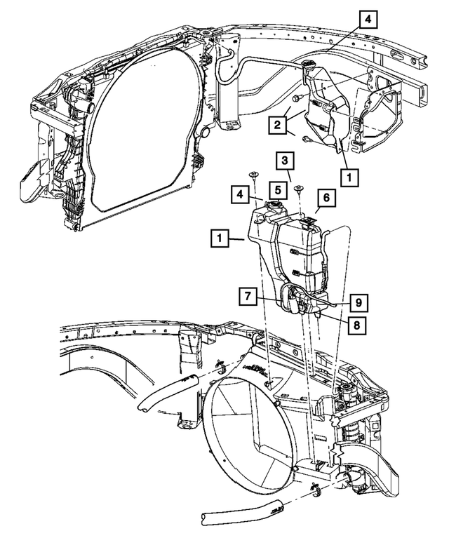 52079331 - Cooling: Coolant Recovery Bottle Cap for Mopar Image