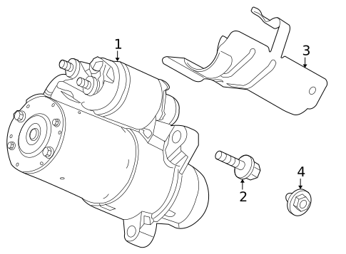 Starter for 2012 Cadillac SRX #0