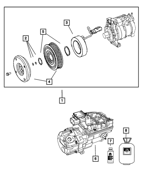 Air Conditioner Compressor and Mounting for 2009 Chrysler Aspen #0