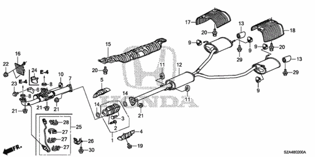 Exhaust Pipe - Muffler for 2012 Honda Pilot #0