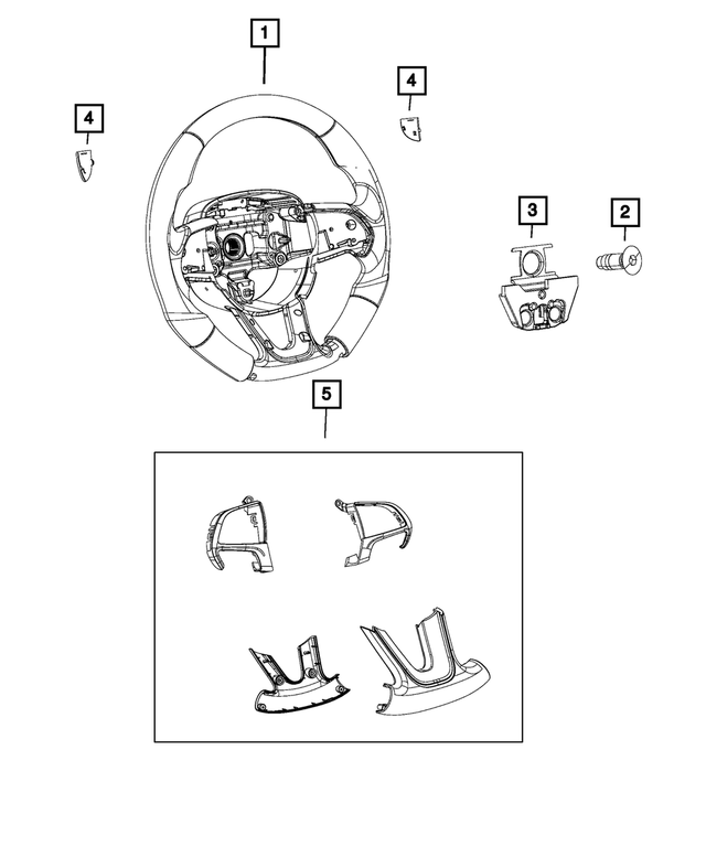 « 5QV30DX9AD – Steering : Direction Volant pour Mopar Image »