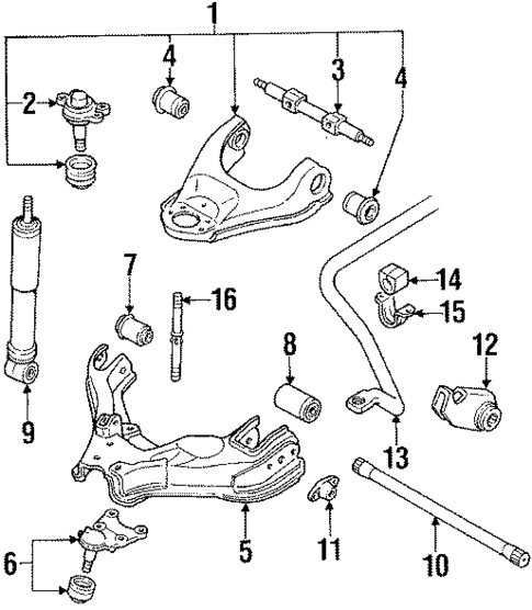 Suspension Components for 1988 Isuzu Trooper #0