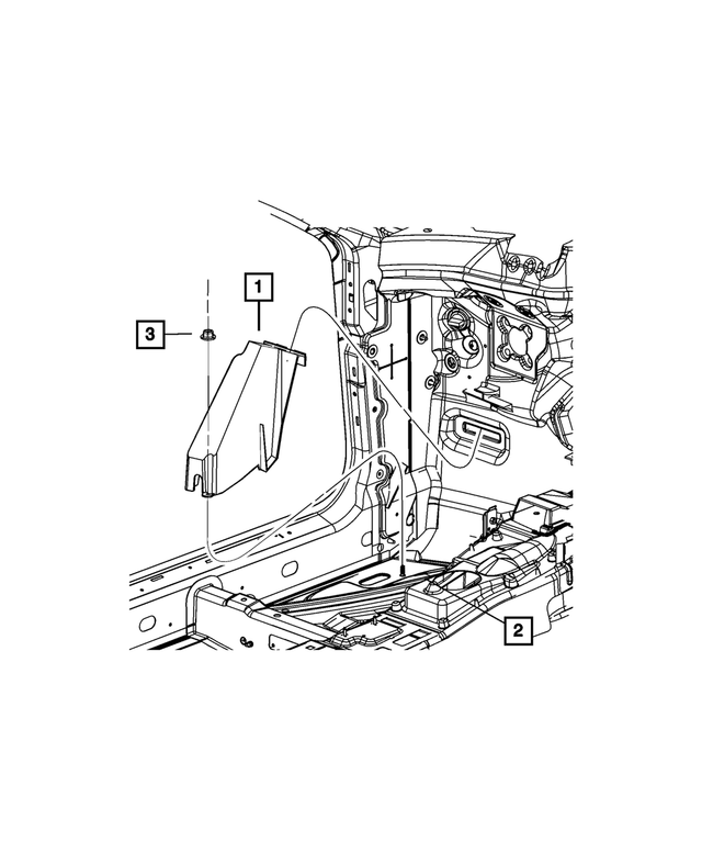 4662051AE - Interior Trim: Footrest Support for Mopar Image